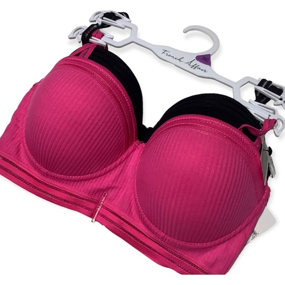 🆕French Affair Size 36C set of 2 Push Up Bras💕🖤 - Picture 1 of 8